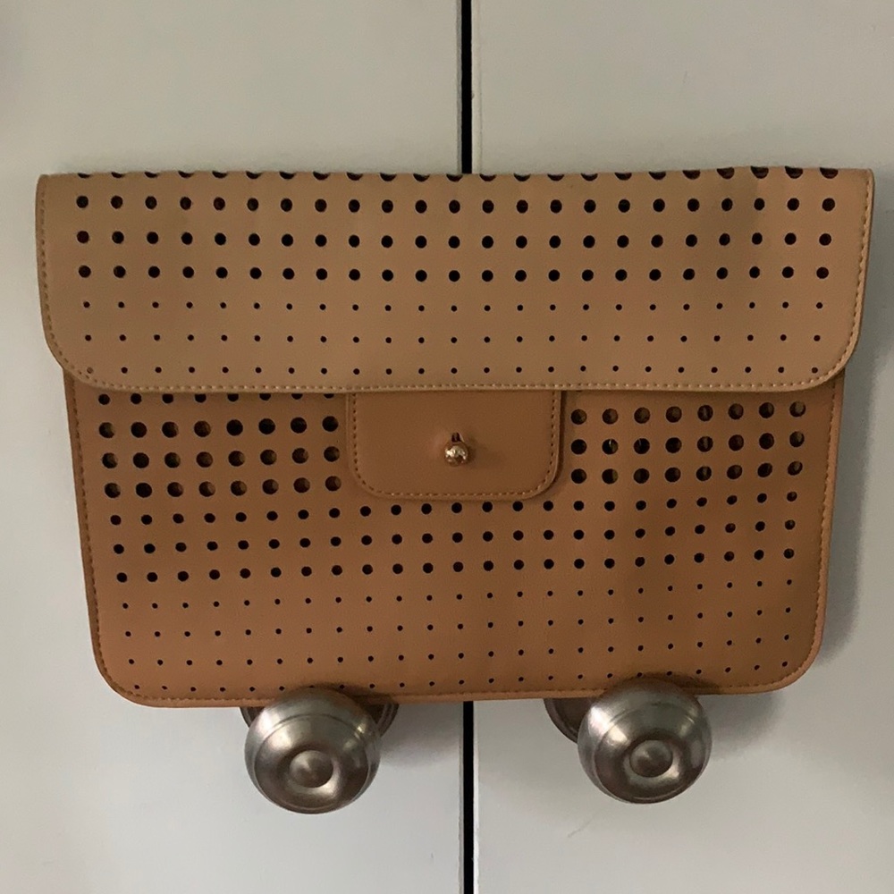 BCBGeneeation tan clutch